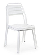 Lennie white aluminum chairs