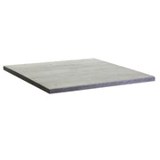 Rectangular gray resin table top for outdoor