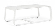 Outdoor coffee table in aluminum White MERRIGAN 105x62x h38 cm