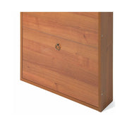 Slim antique walnut shoe cabinet in melamine wood 3 flaps 108x65x15 cm