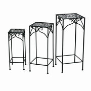 Black jessica metal column 1-3 cm30x30h73 high square