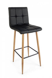 2x Bruce Pu Black Bar Stool