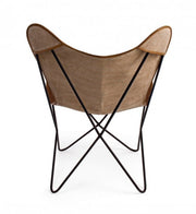 Eaton beige leather armchair