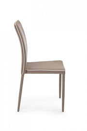 Modern dove gray leatherette chair