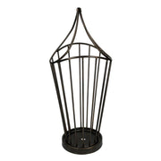 Round dark bronze metal umbrella stand cm32x30h52-70