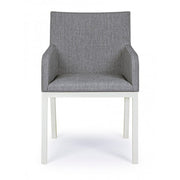 Gray powder coated aluminum chair 55x 62x 82h cm