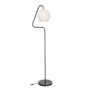 Yumak MDL4256 gray floor lamp with white fabric lampshade