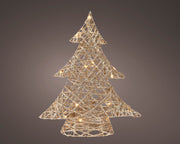 Stable Indoor Micro LED Christmas Tree. 10cm x 34cm x 40cm