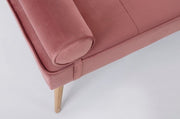 Bench rose gold legs design antique pink velvet