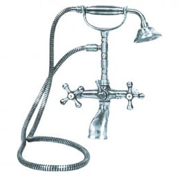Bathtub mixer tap with chrome hand shower h.32x18x16 cm