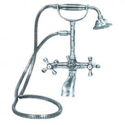 Bathtub mixer tap with chrome hand shower h.32x18x16 cm