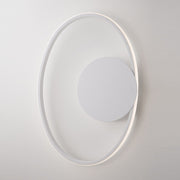 White metal and aluminum ceiling lamp with integrated LED 42x30x h8 cm