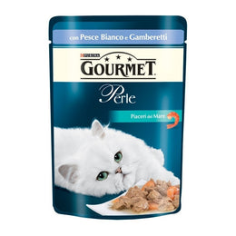 Gourmet Perle Pleasures of the Sea with white fish and Purina shrimps 85 grams