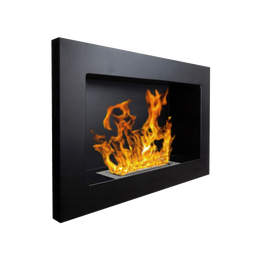 Camino a bioetanolo da parete o incasso Pisa Nero L 65 x P 12 x H 40