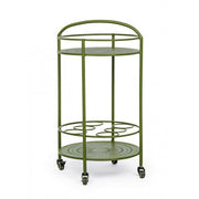 Green steel bottle trolley