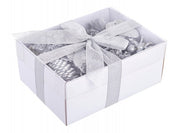 6x Confetti Decorations Diana Silver Assorted