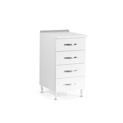 Chest of drawers for kitchen in white ash melamine wood cm H 85x50x40