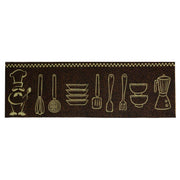 Brown kitchen pvc carpet cutlery cm120x50x0.6