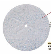 Fabric tree base cover with silver sequins cm ø90