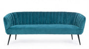 Peacock blue 3 seater sofa