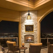 Boston MDL3554 suspension lamp with smoked glass diffuser