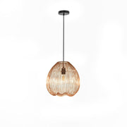 Modern polished brass metal chandelier 35 cm