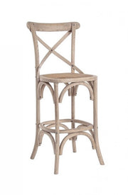 Gray bar stool in natural style wood