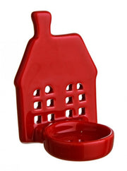 6x Red Lotty Cottage Candle