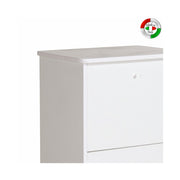 Cabinet with ironing board White melamine wood drawers cm 44x57xH.89