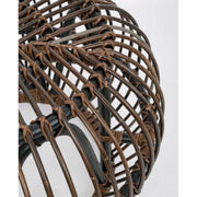 DORADAL brown rattan outdoor coffee table pouf diameter 65x h44 cm