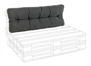 Pallet back cushion in Poly carbon fabric