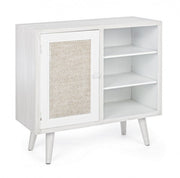 Sideboard with door and three shelves White MONTIEL 66x30x h64.5 cm