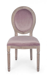 2x Woodrose chair in classic style upholstered wood
