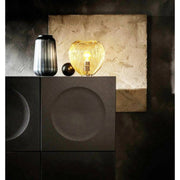 Modern style table lamp in polished brass cm 25 h