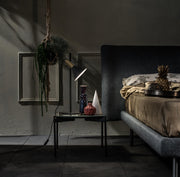 Table lamp in metal and matt black lampshade 18x18x55h cm