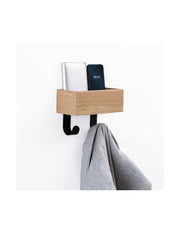 Multifunctional shelf with 2 practical coat hooks