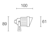 Spotlight 6W Led 4000K fox line black
