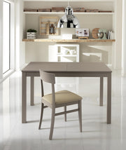 Extendable table in dove gray melamine 130/210x80x76h cm