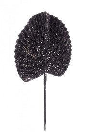 12x Black Fan Leaf H52cm