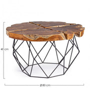 Adanya vintage metal and wood coffee table