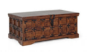 Opening chest Jaipur decorative walnut wood cm 110x 63x 45h