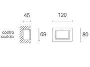 Open recessed 3W Led 4000K graphite plug line