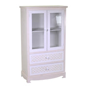 Lubecca display cabinet 2 doors + 2 drawers cm70x35h121