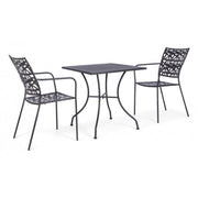 Kelsie Anthracite steel table 70x70 cm