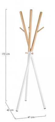 Bastien modern white coat rack