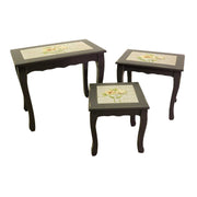 Set of 3 rose tables w-4039 cm63x39h54