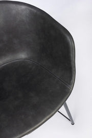 Warhol vintage anthracite eco-leather chair