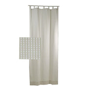 Striped rosemary fabric curtain cm140xh300x2