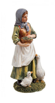 6x Nativity Scene Shepherdess Figurine