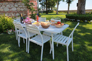 Las vegas white aluminum outdoor chair cm 49x 58 x h45 - 88